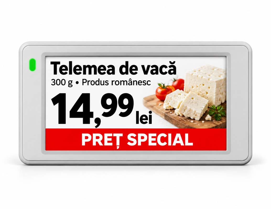 Etichetă electronică pentru Telemea de vacă