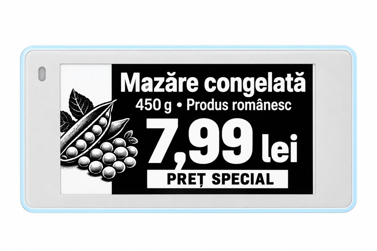 Etichetă electronică pentru Mazăre congelată
