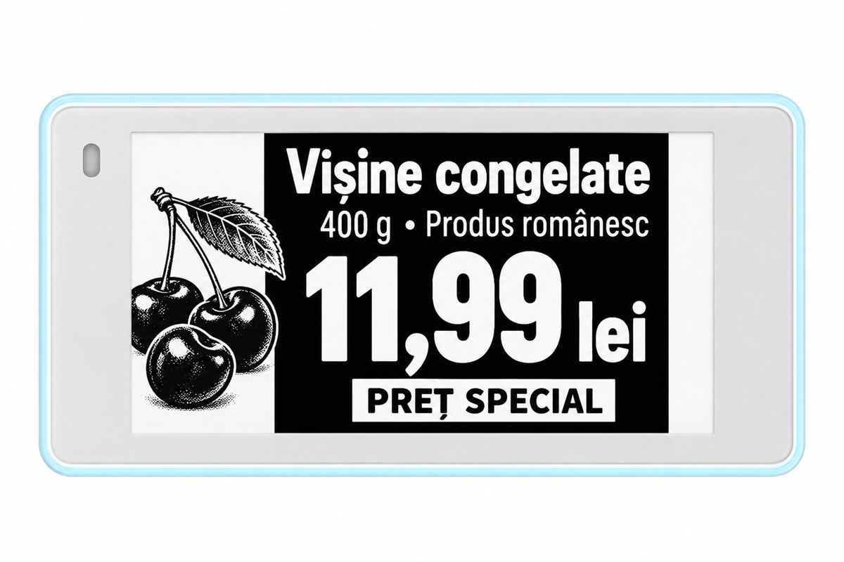 Etichetă electronică pentru Vișine congelate